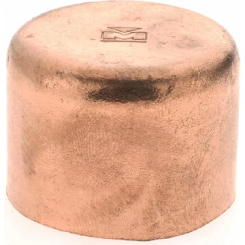 Mueller Industries 1-1/2 Wrot Copper Pipe Tube Cap C, Solder Joint W 07013 - 36891810
